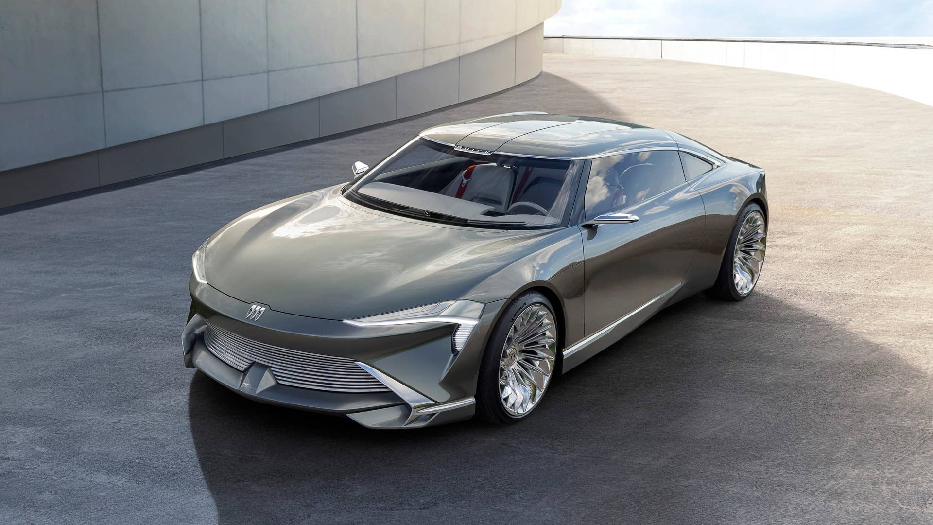 Buick Wildcat EV concept front three-quarter.