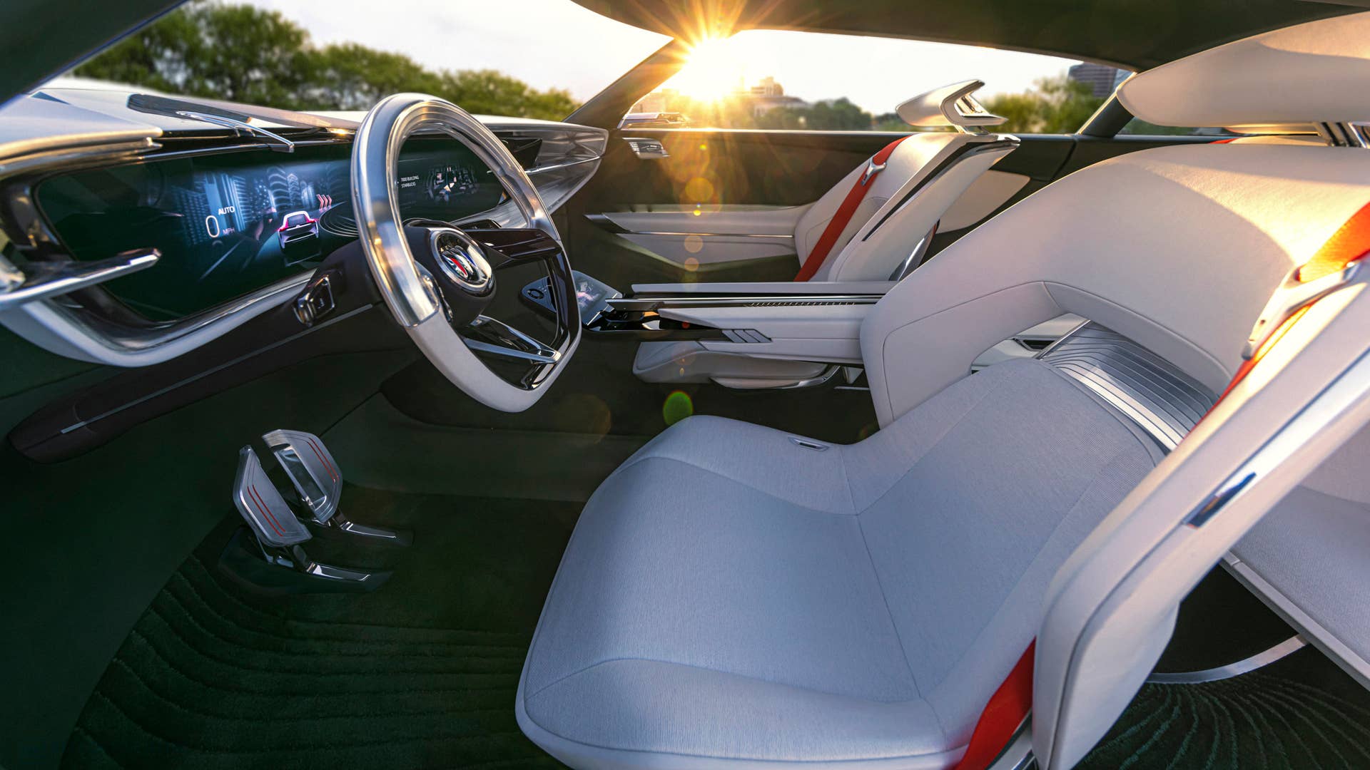 Buick Wildcat EV concept interior driver side.