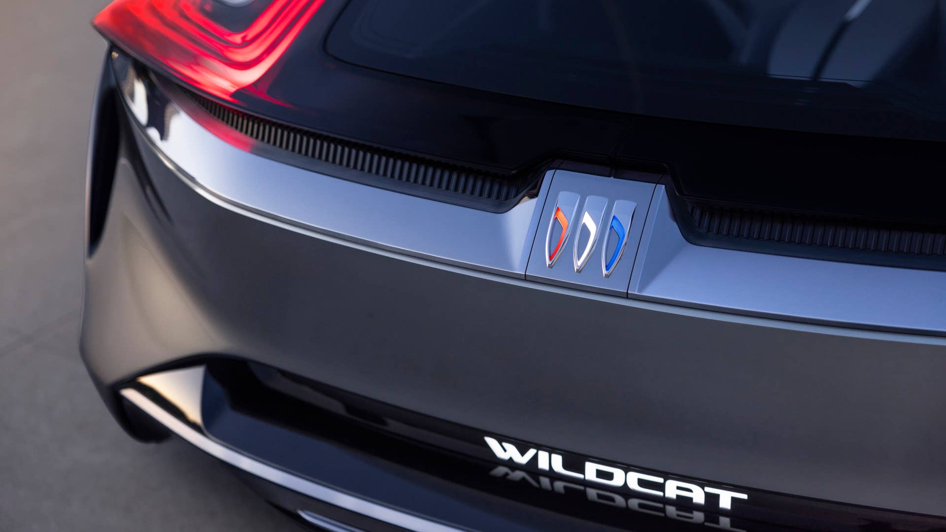 Buick Wildcat EV concept rear three-quarter.