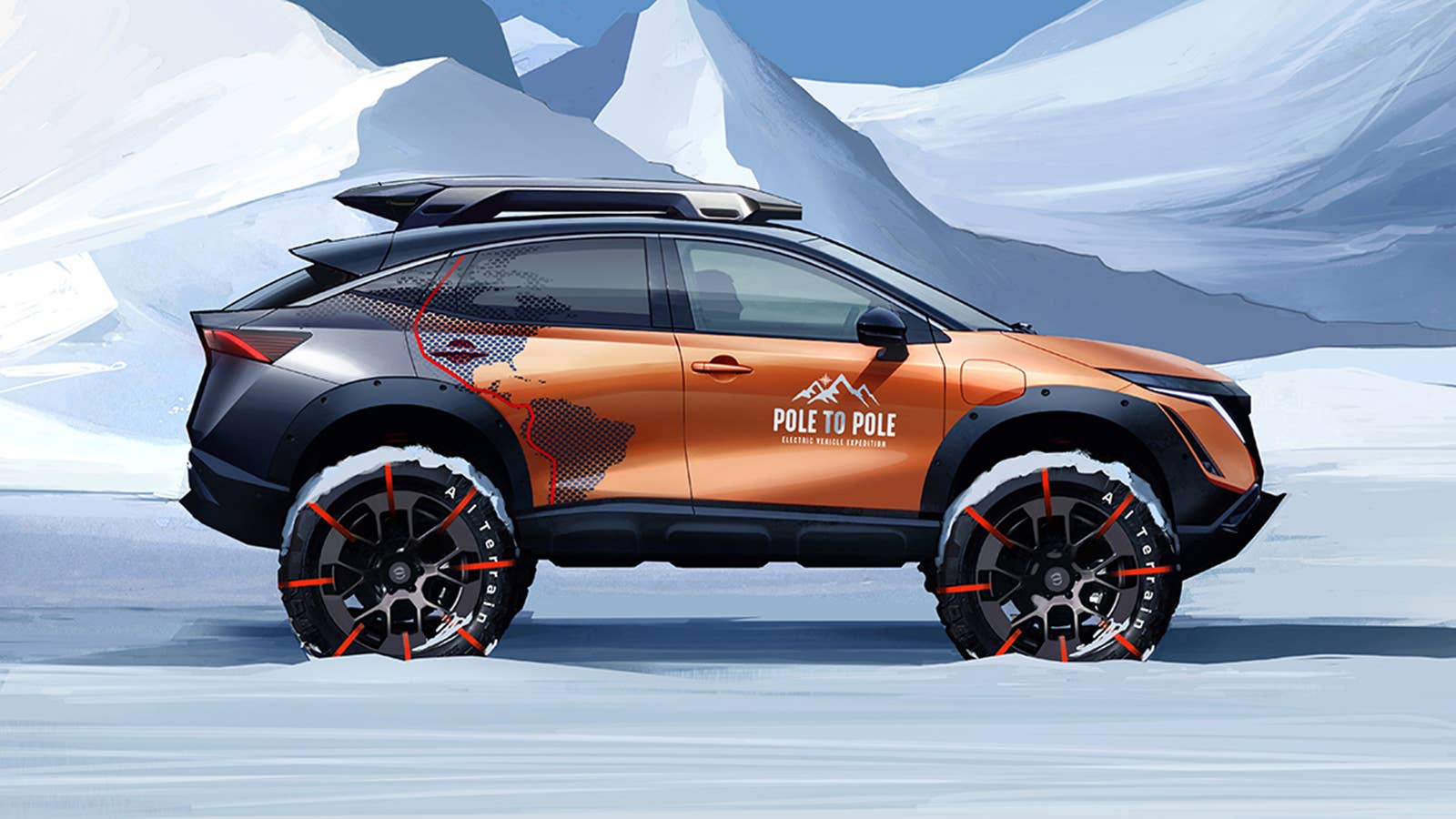 Nissan Ariya Pole to Pole rendering