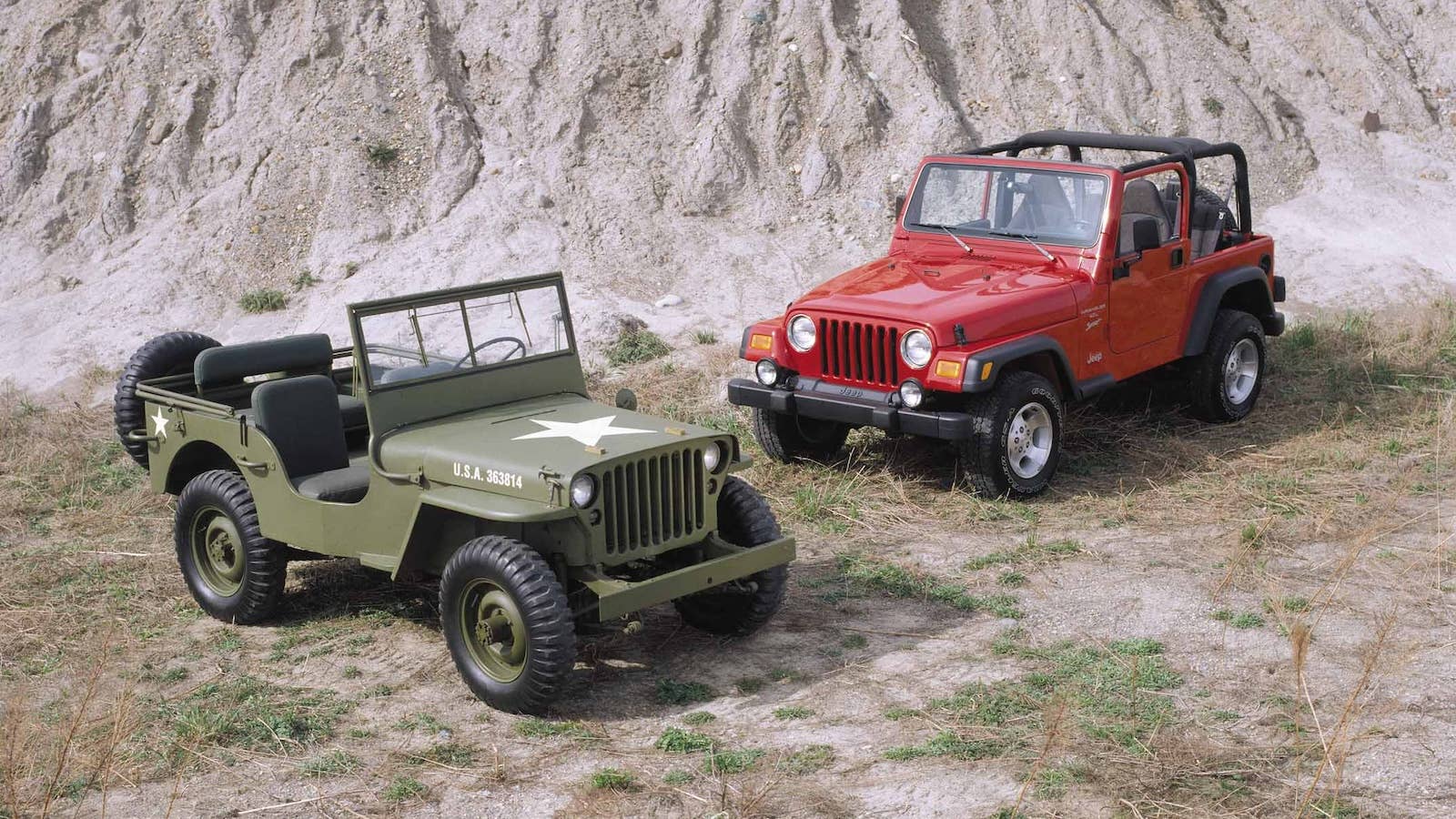 Willys MB and Jeep(R) Wrangler. (J-0268)