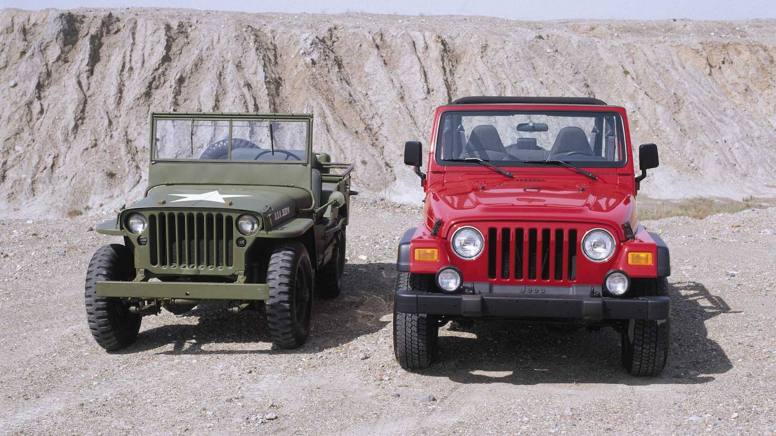 Willys MB and Jeep(R) Wrangler. (J-02102)