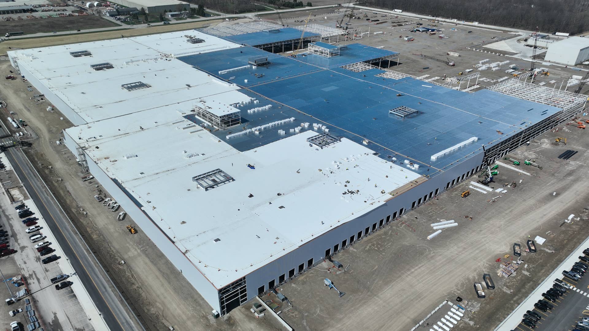 This March 29, 2024, photo shows progress on the expansion at Ohio Assembly Plant in Avon Lake, Ohio. The plant is expanding to produce an all-new electric commercial vehicle for Ford Pro customers beginning mid-decade. Courtesy Rudolph Libbe Group.
