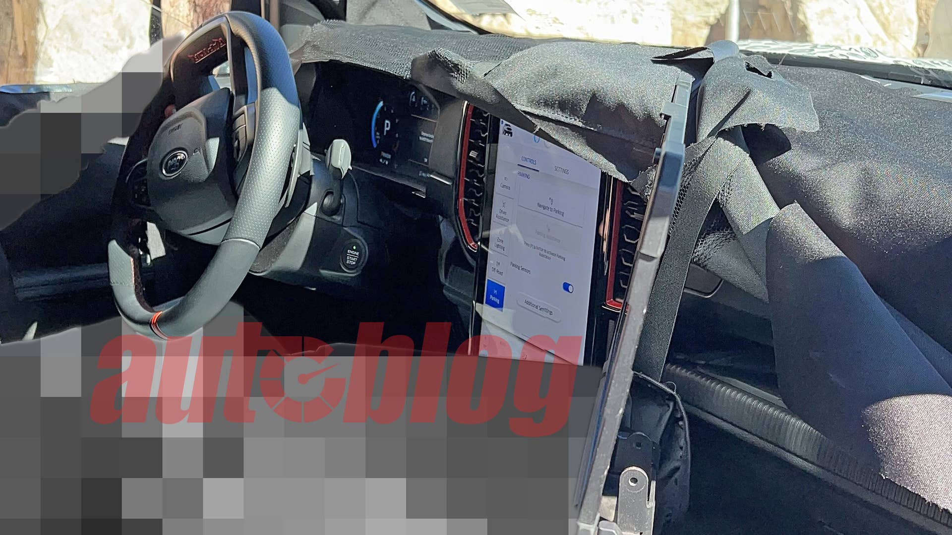 Ford Ranger Raptor interior spied