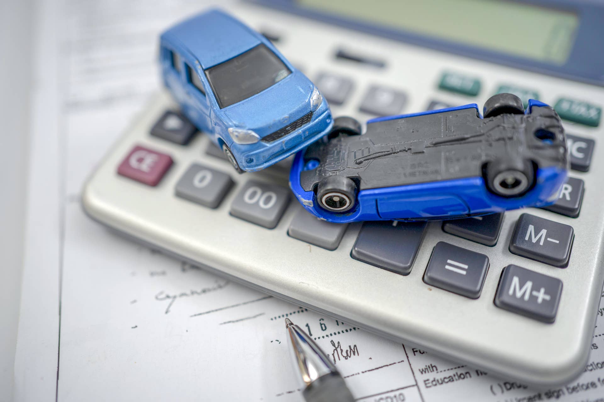 Concept for car insurance and financial.