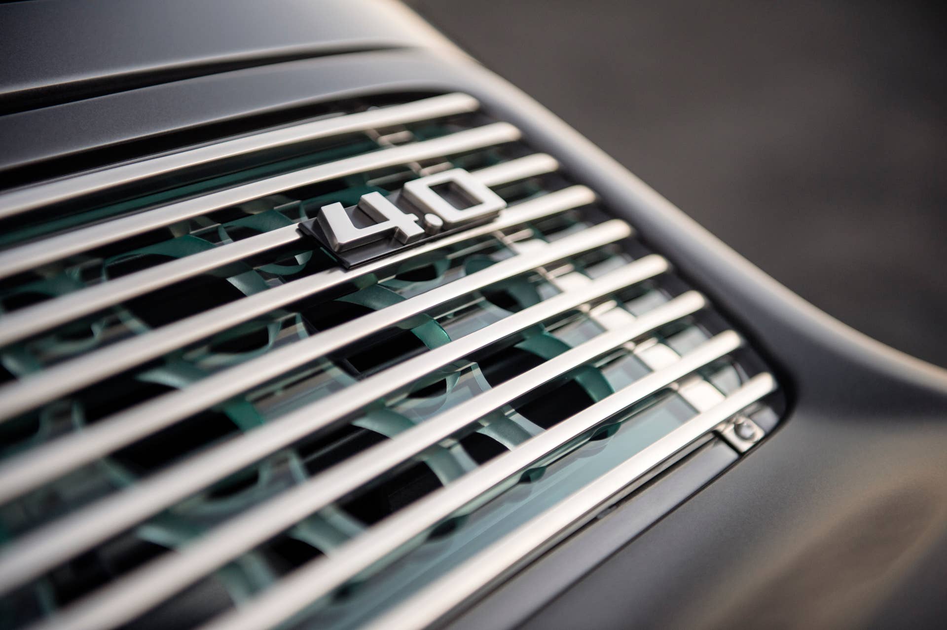 porsche 911 targa 4.0 restored by singer engine badge