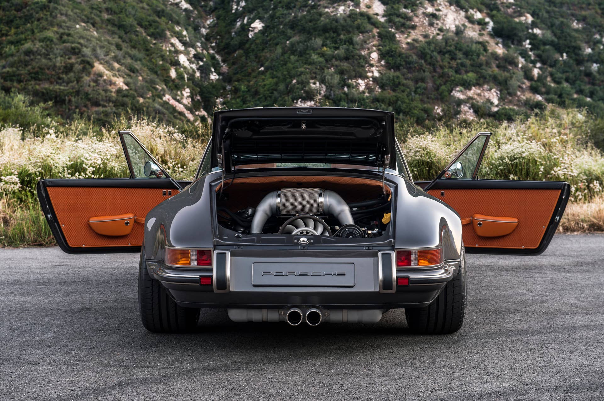 porsche 911 targa 4.0 restored by singer rear engine bay