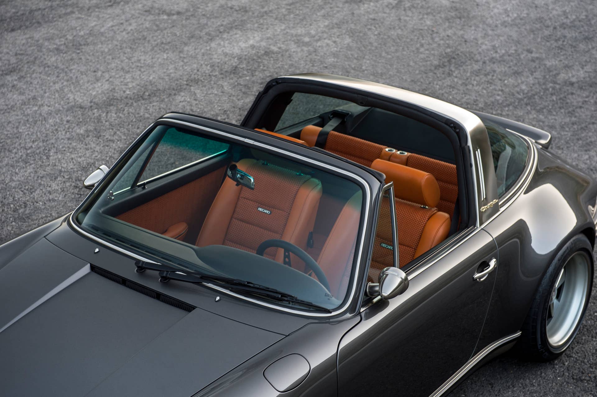 porsche 911 targa 4.0 restored by singer targa hoop detail interior