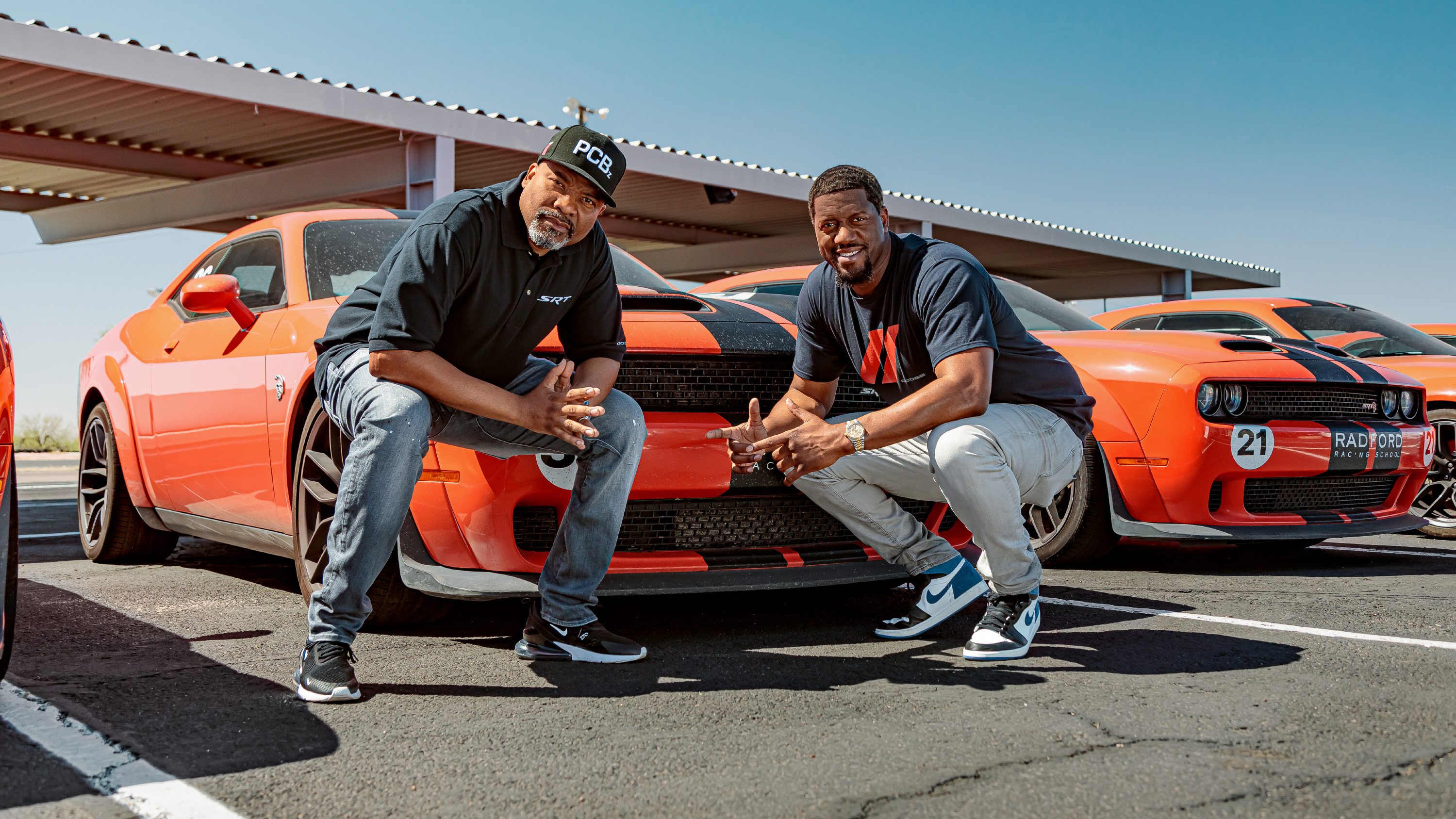 Plastic Cup Boyz Joey Wells (left) and Will “Spank” Horton (right) appear in Dodge brand’s Chief Donut Maker webisode series.