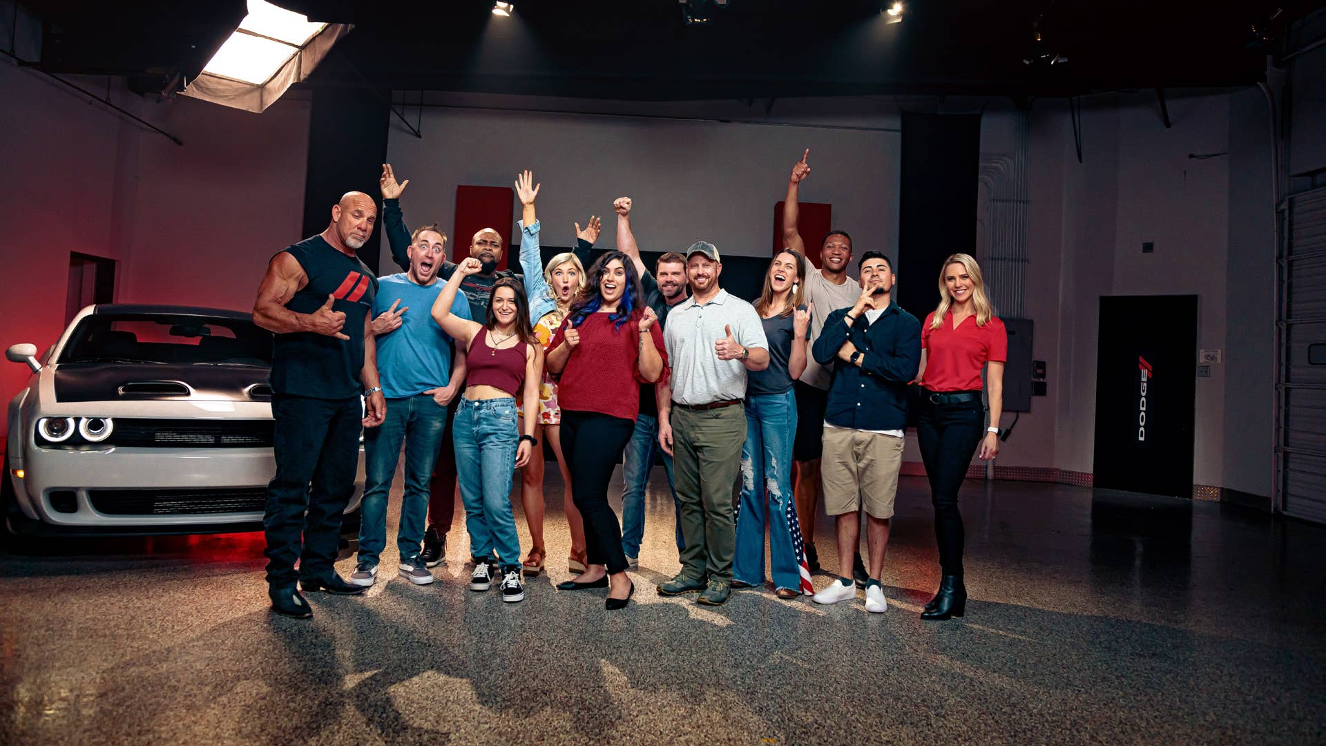Bill Goldberg with the Chief Donut Maker top 10 finalists.