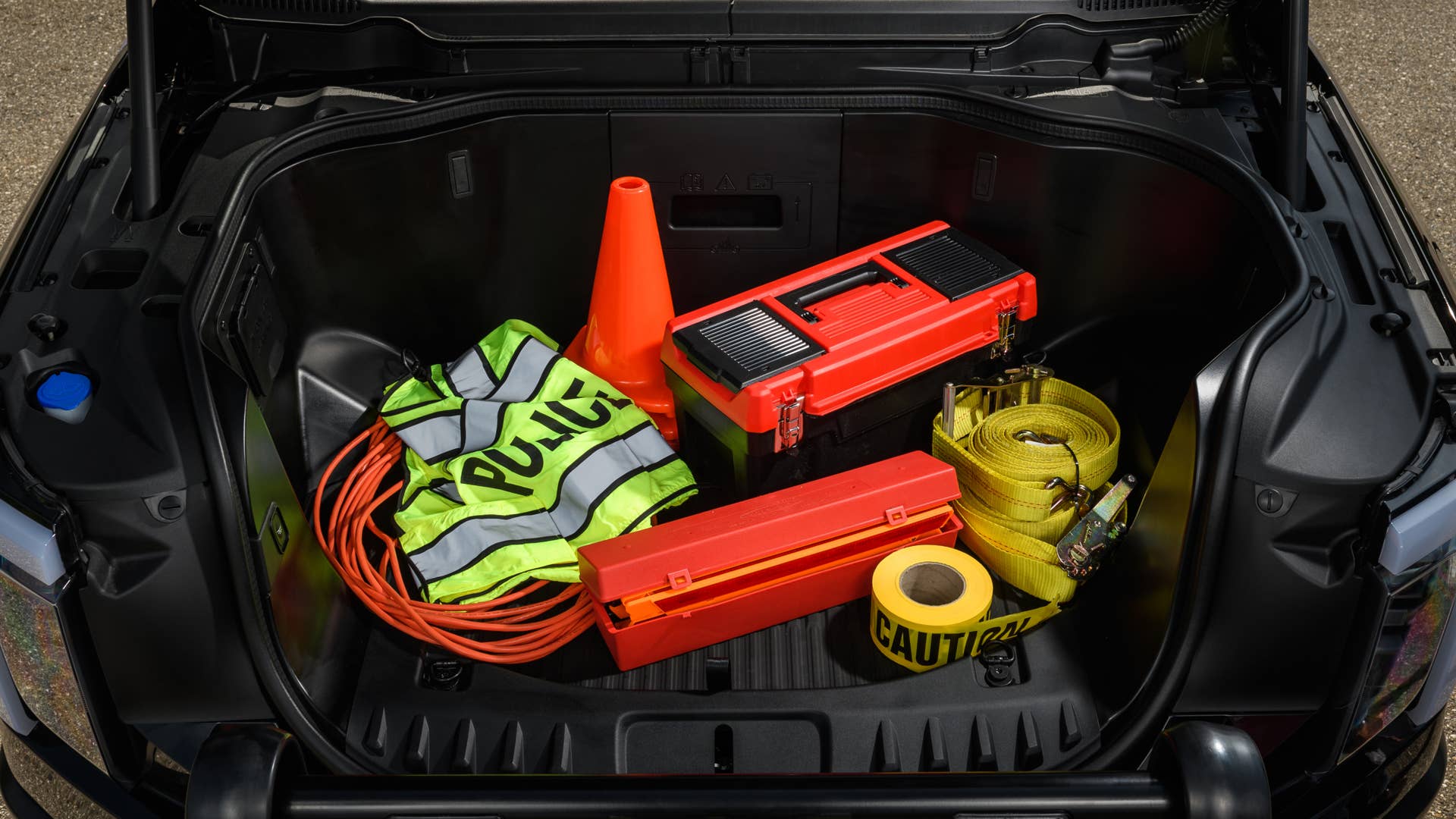 Preproduction model shown. Max payload varies and is based on accessories and vehicle configuration. See label on doorjamb for carrying capacity of a specific vehicle.