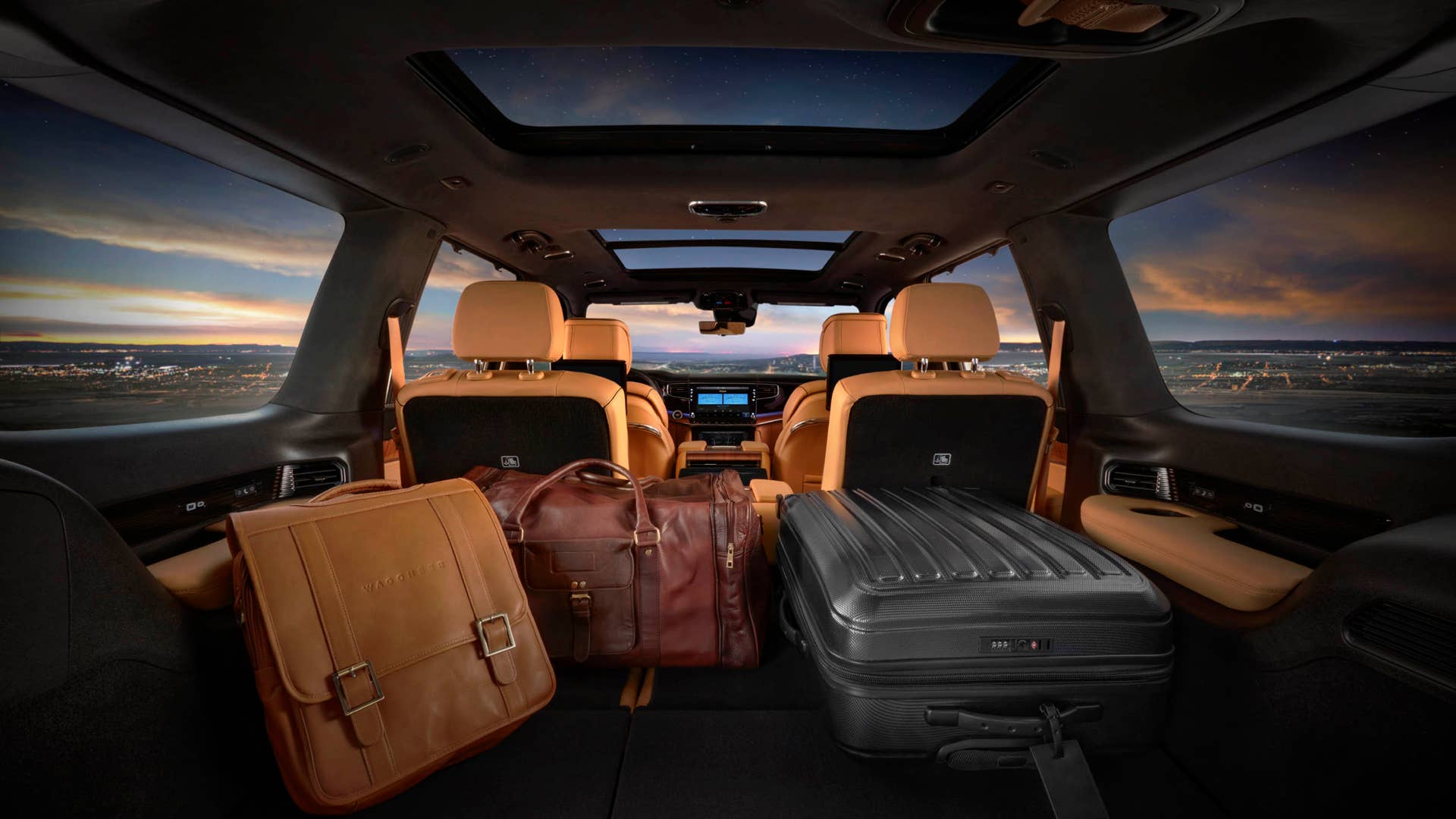 2023 Grand Wagoneer L rear interior cargo space.