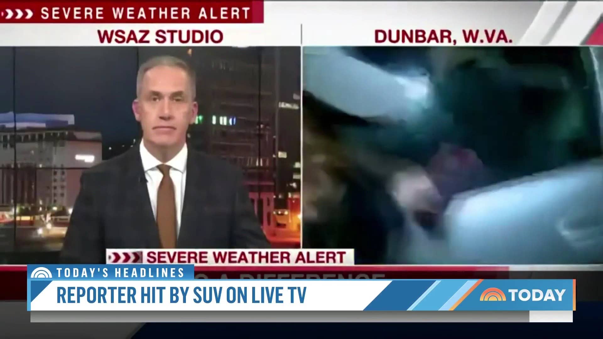 TV reporter finishes live report after getting hit by a pickup - Autoblog