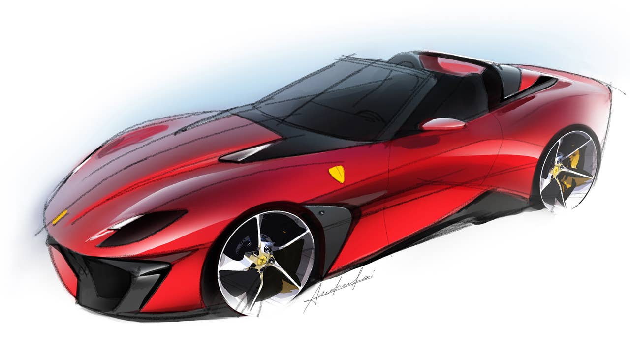 Ferrari SP51 is a V12 roadster with gorgeous paint based on the 812 GTS ...