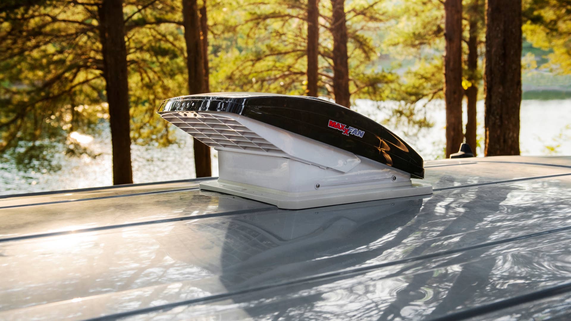 The new 2023 Transit Trail van is available with a from-the-factory ceiling vent fan. (2023 Ford Transit Trail available Fall 2022. Preproduction model shown.)