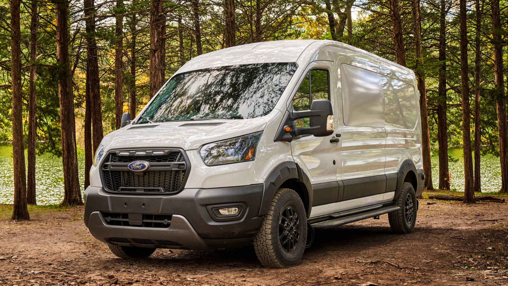 2023 Ford Transit Trail. (2023 Ford Transit Trail available Fall 2022. Preproduction model shown.)