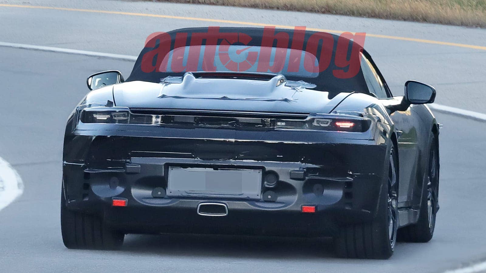 Electric Porsche Boxster spy shots