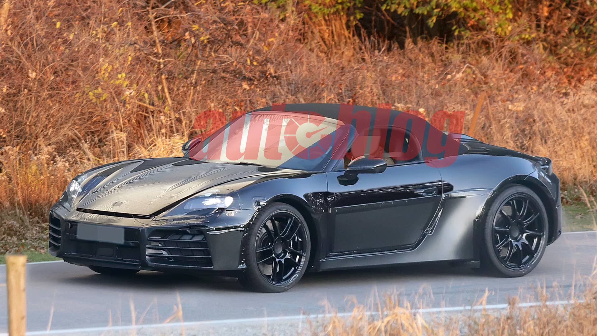 Electric Porsche Boxster spy shots