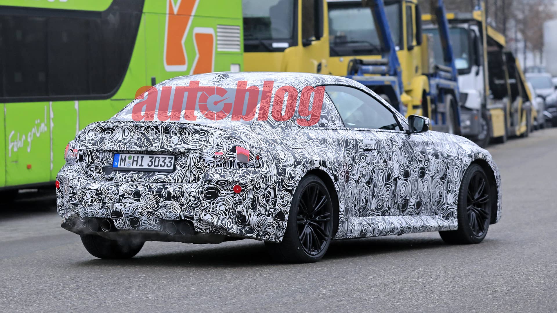 Spy shot of secretly tested future car