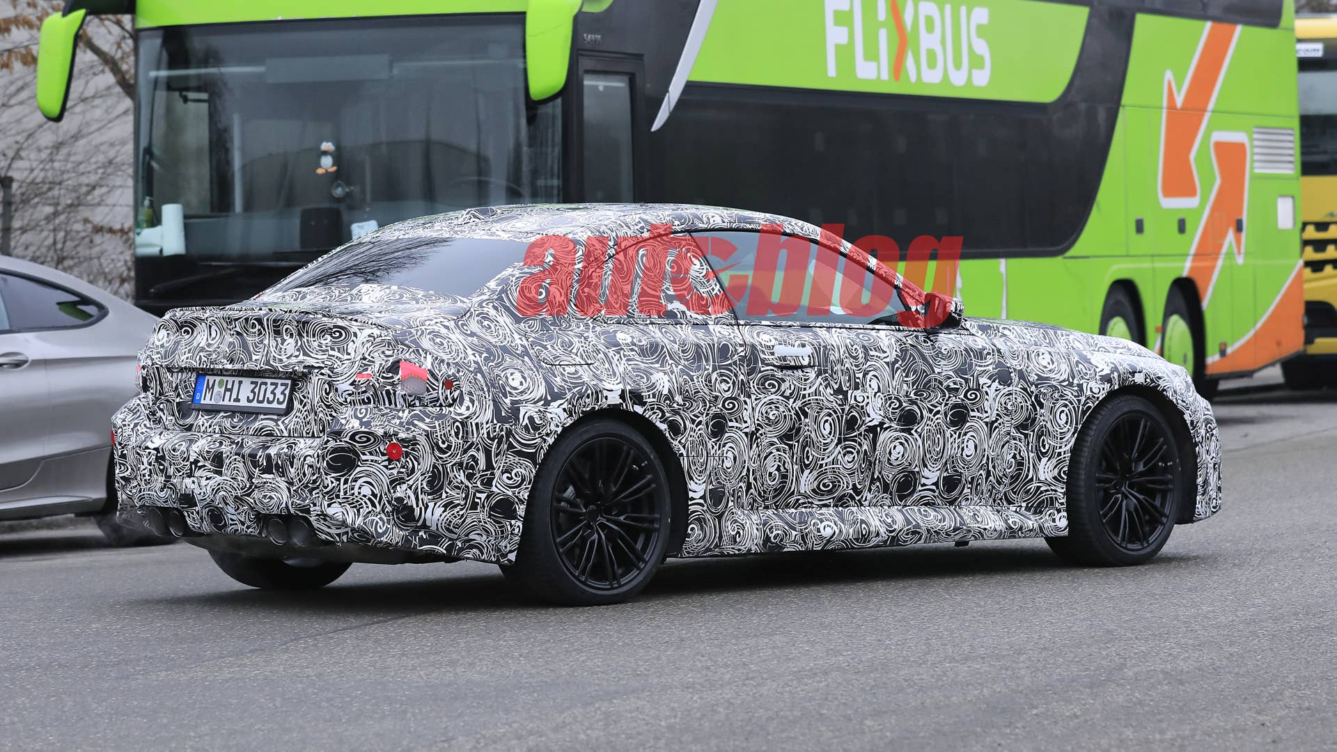 Spy shot of secretly tested future car
