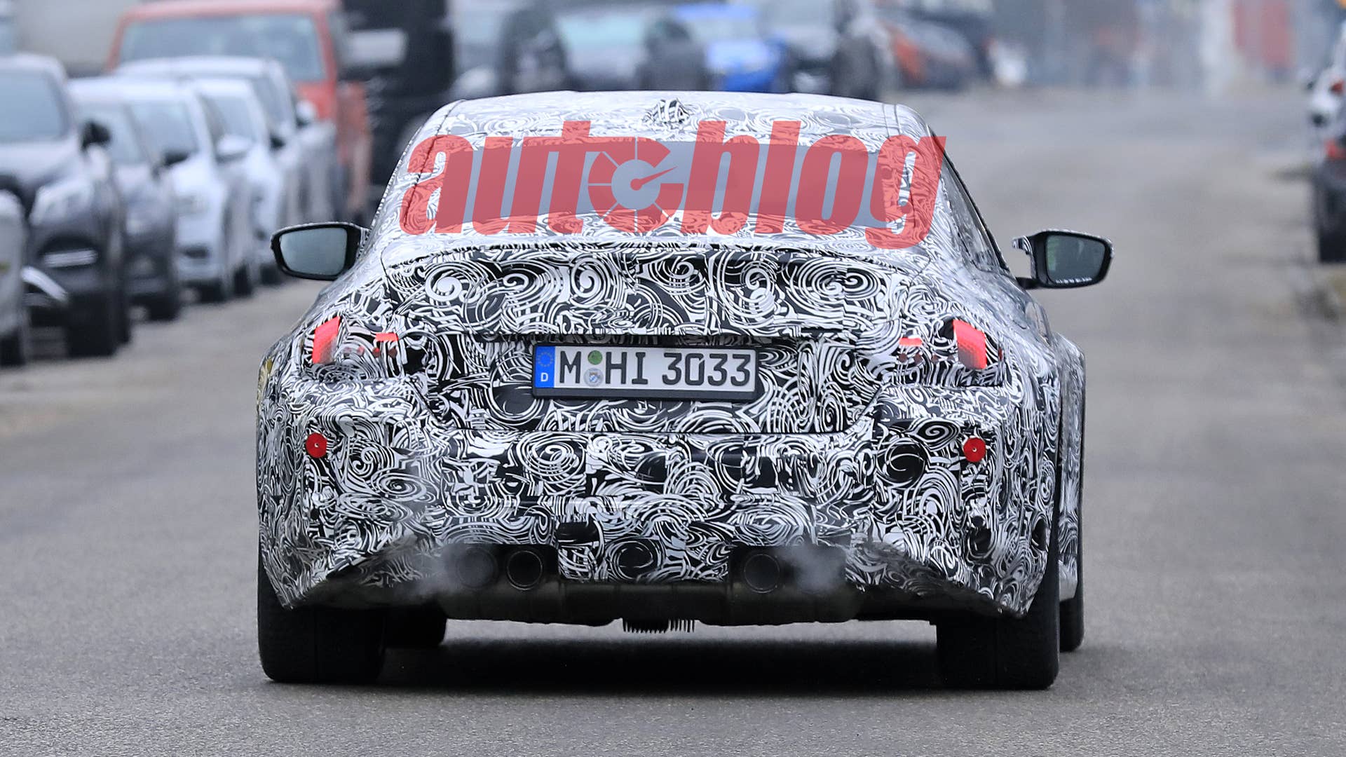 Spy shot of secretly tested future car