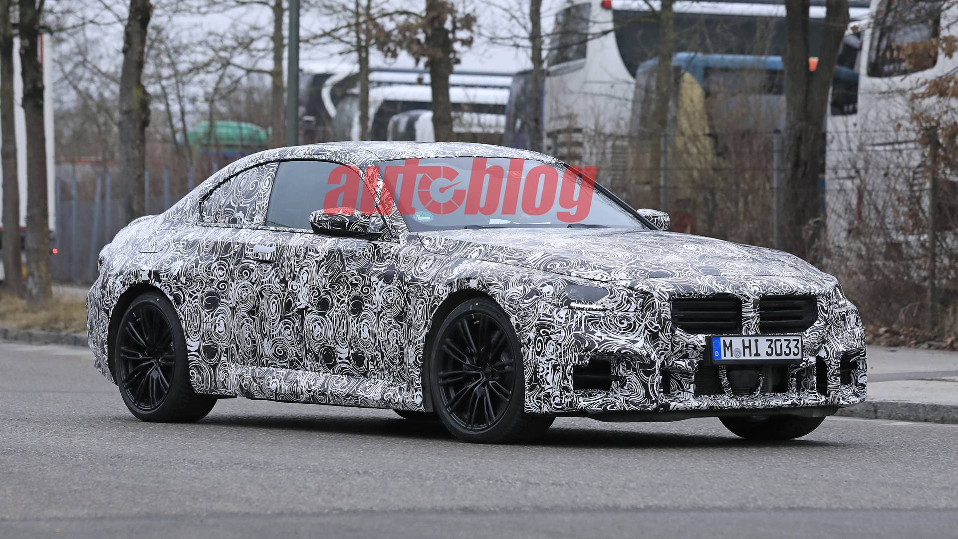 Spy shot of secretly tested future car