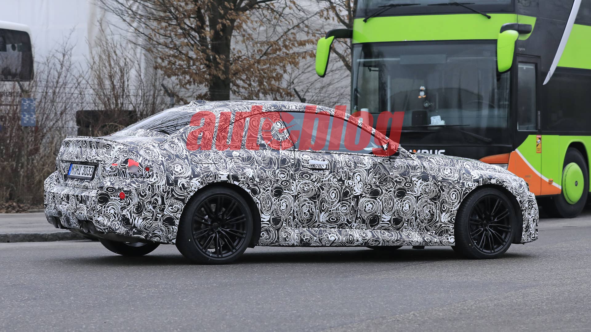 Spy shot of secretly tested future car