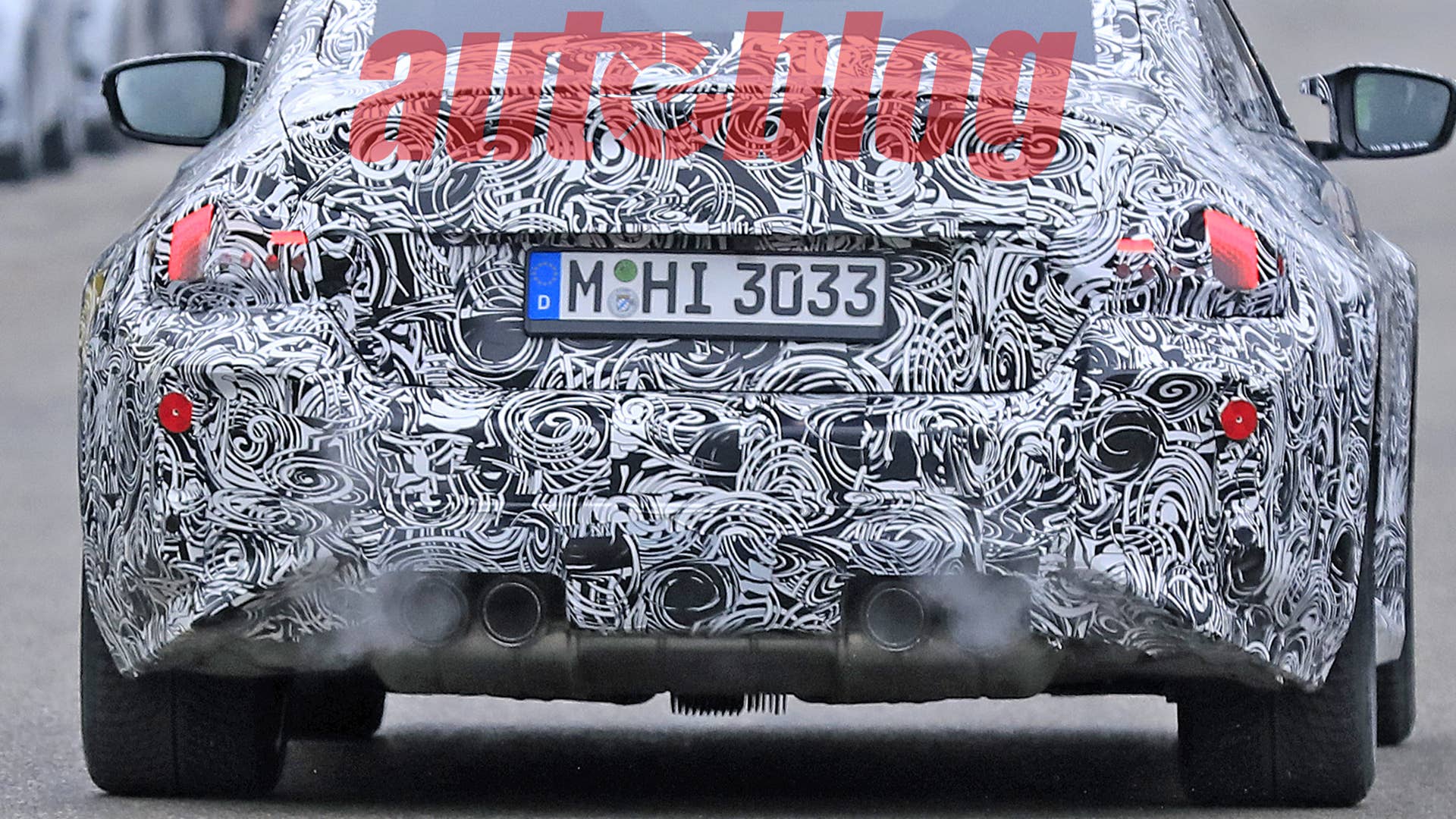 Spy shot of secretly tested future car