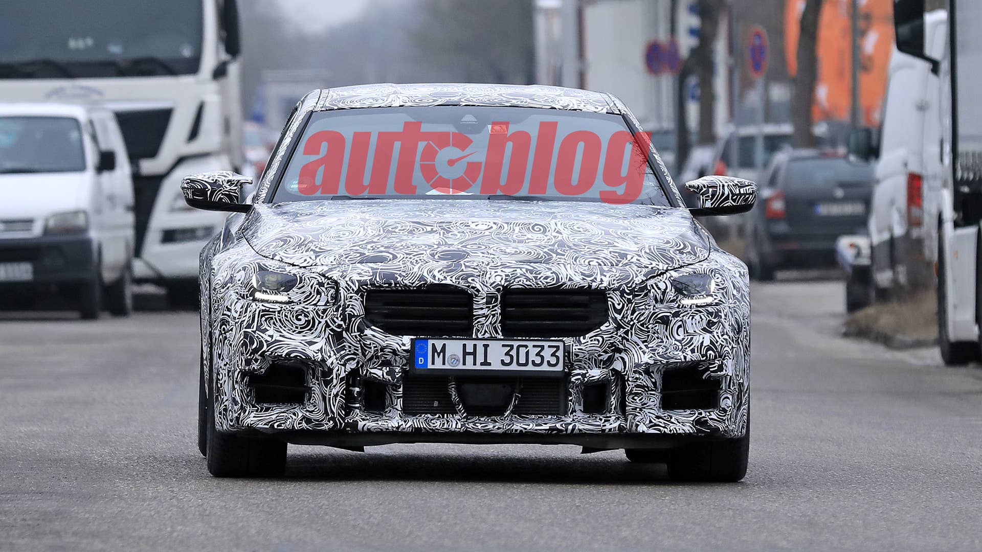 Spy shot of secretly tested future car