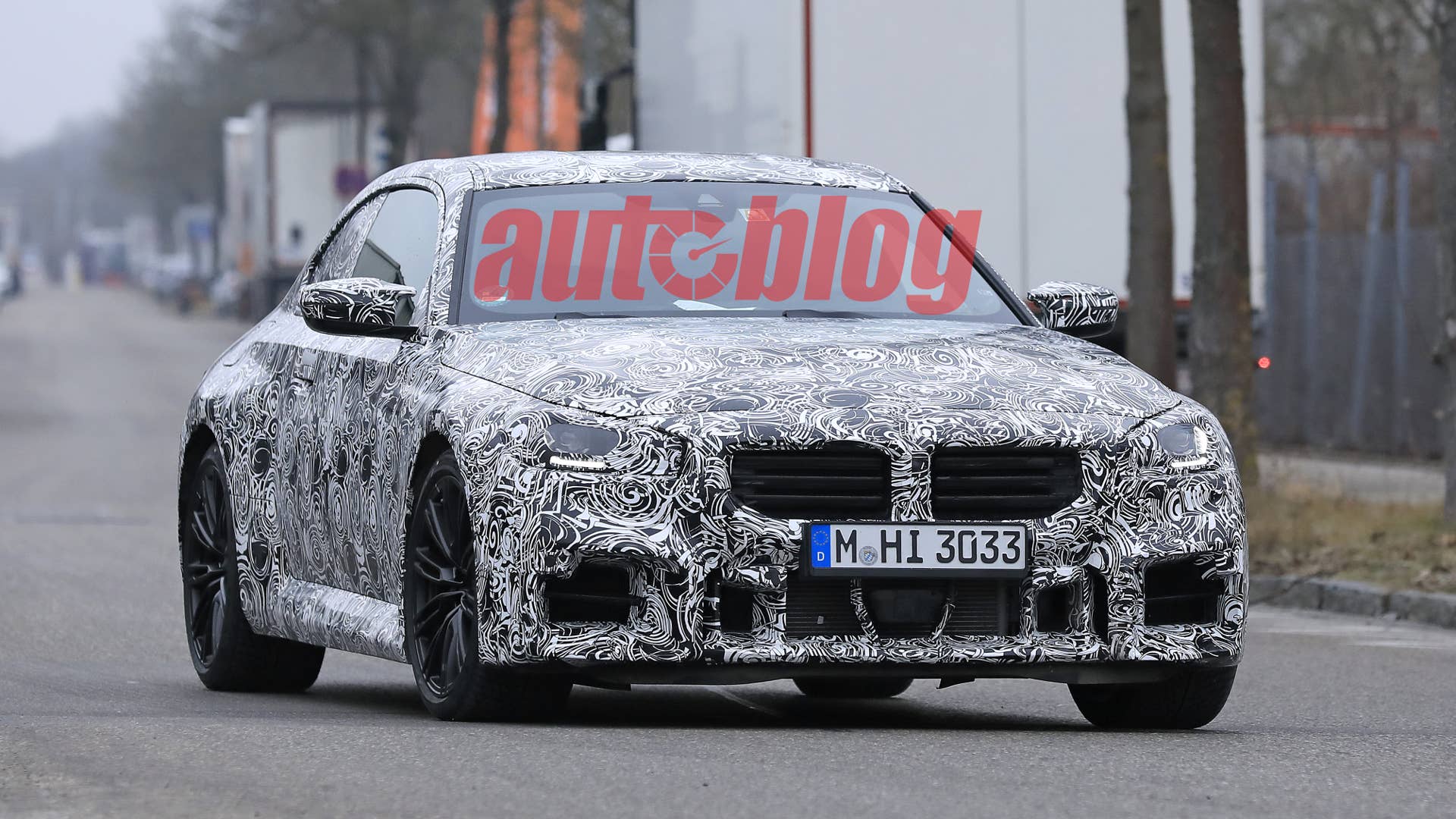 Spy shot of secretly tested future car