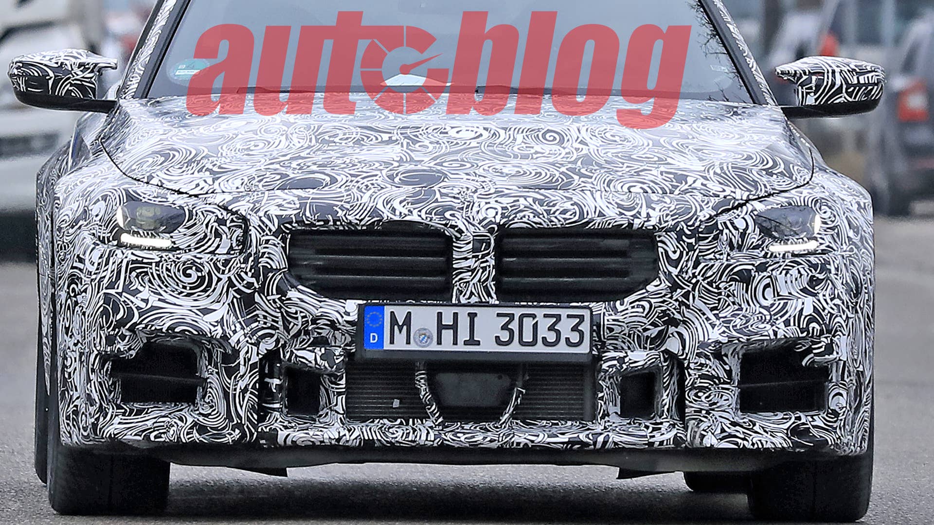 Spy shot of secretly tested future car
