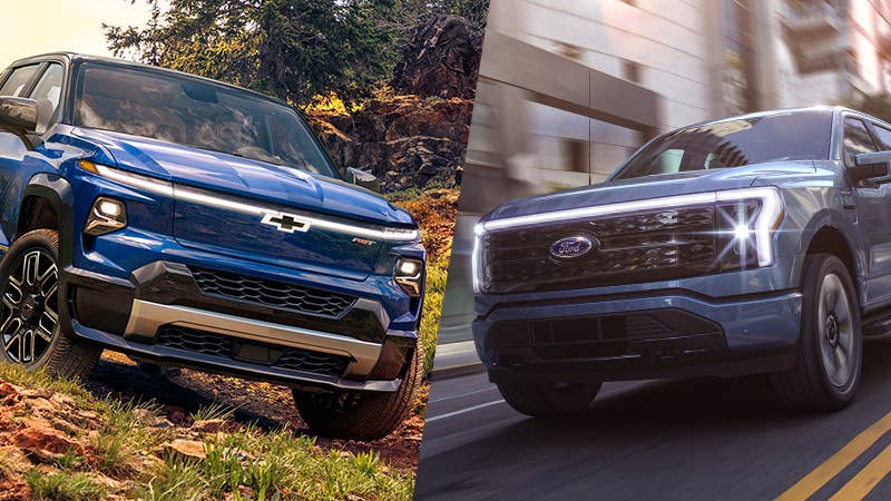 Chevy Silverado EV and Ford F-150 Lightning