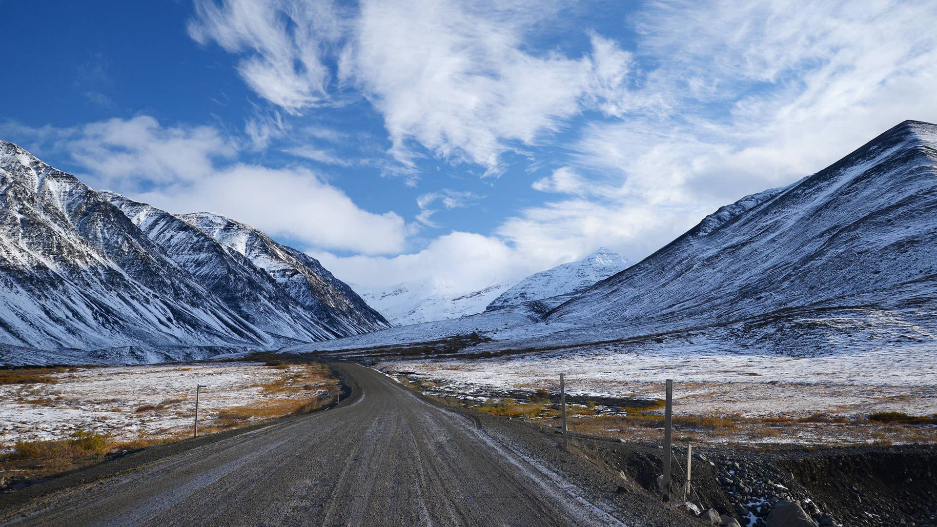 dalton highway in alaska at north slope