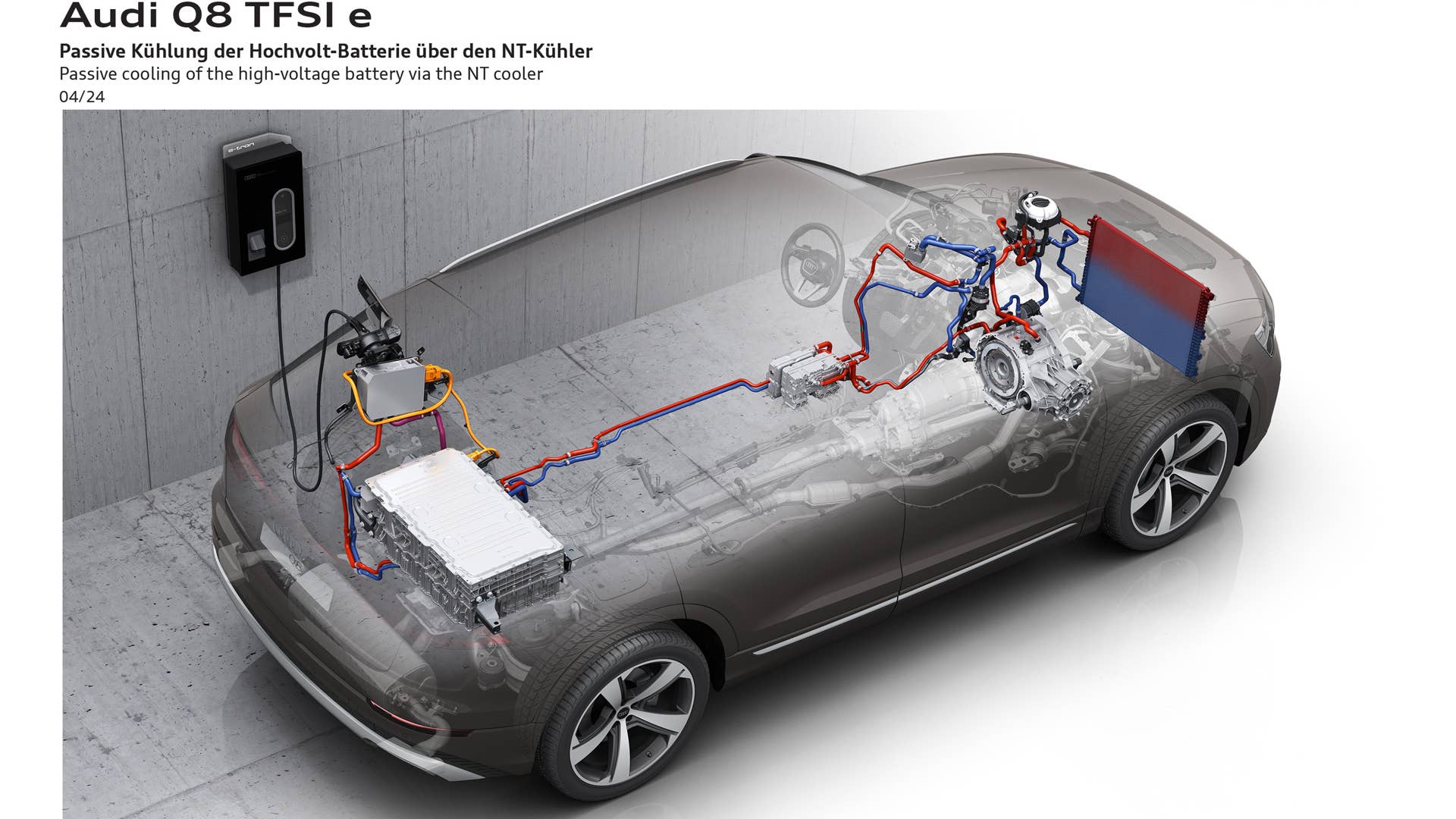 Charging with up to 7.4 kW, the battery reaches 100 percent in around three hours and 45 minutes. Audi's own charging service, Audi charging, provides access to around 630,000 charging points in 29 European countries on request.
