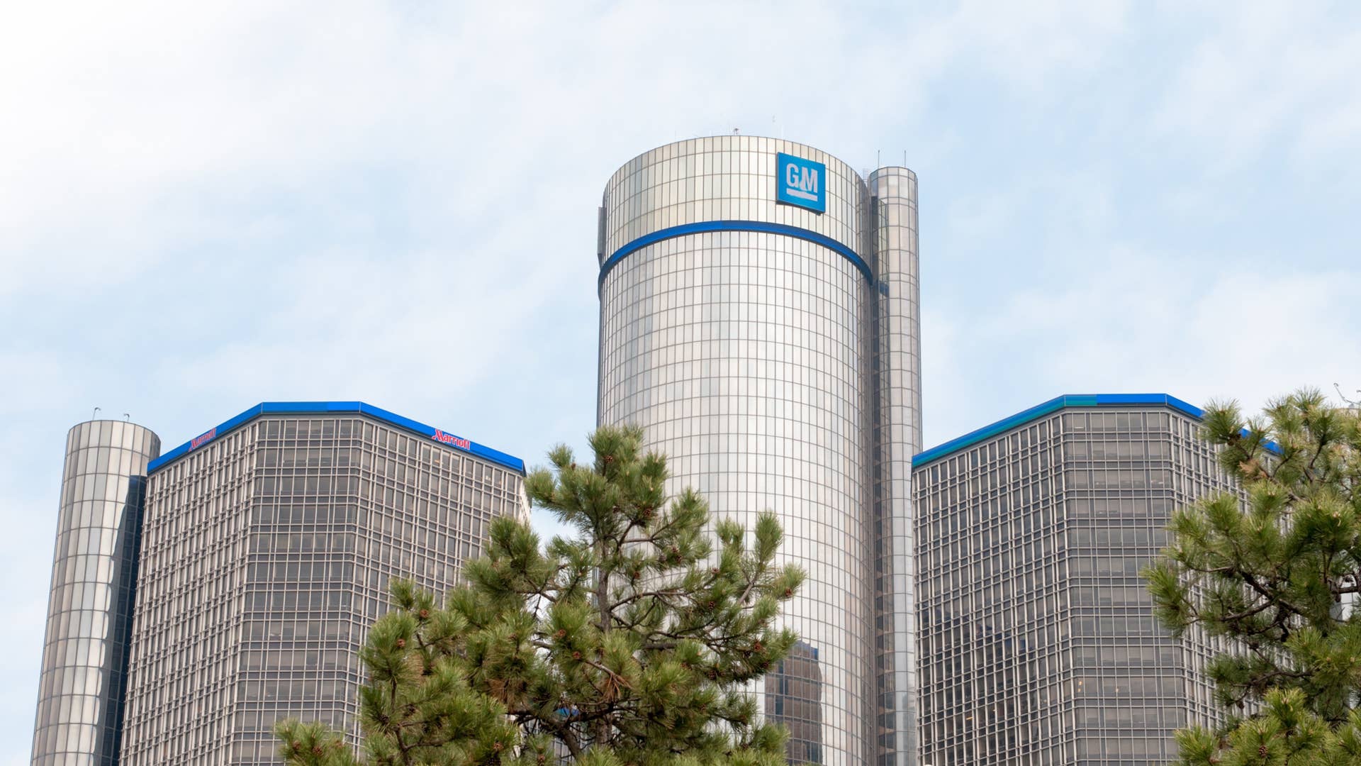 DETROIT, MI - MAY 8: General Motors World Headquarters where the majority of GM operations are based in downtown Detroit on May 8, 2014