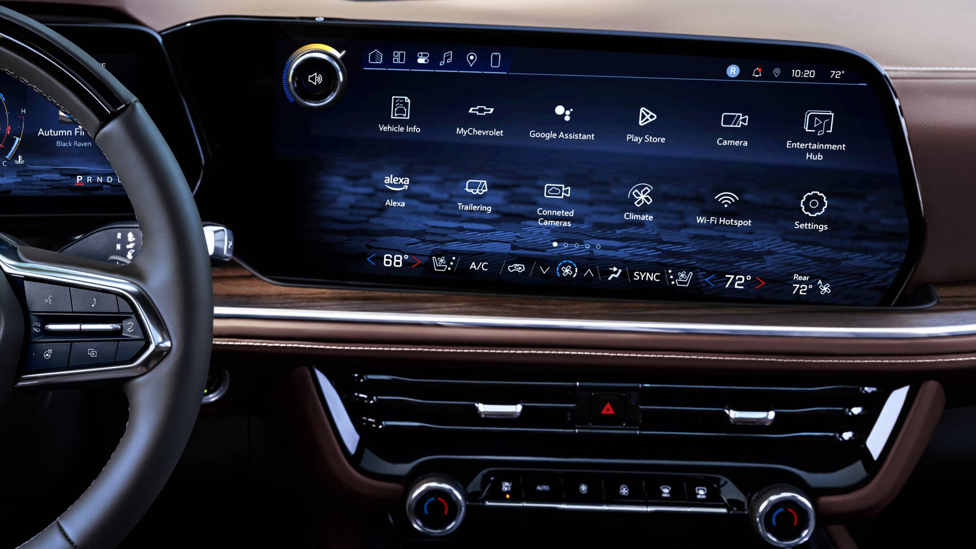 New, standard, best-in-class 17.7-inch-diagonal central touchscreen. Shown in 2025 Suburban High Country. Super Cruise available in 2025 after initial launch.