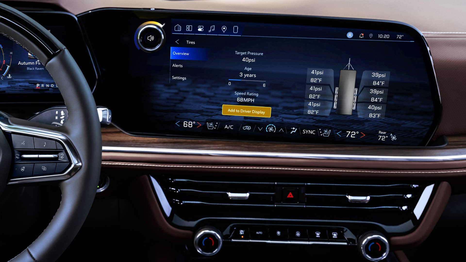 Newly available trailering app feature shown on new standard 17.7-inch-diagonal central touchscreen. Shown in 2025 Suburban High Country.