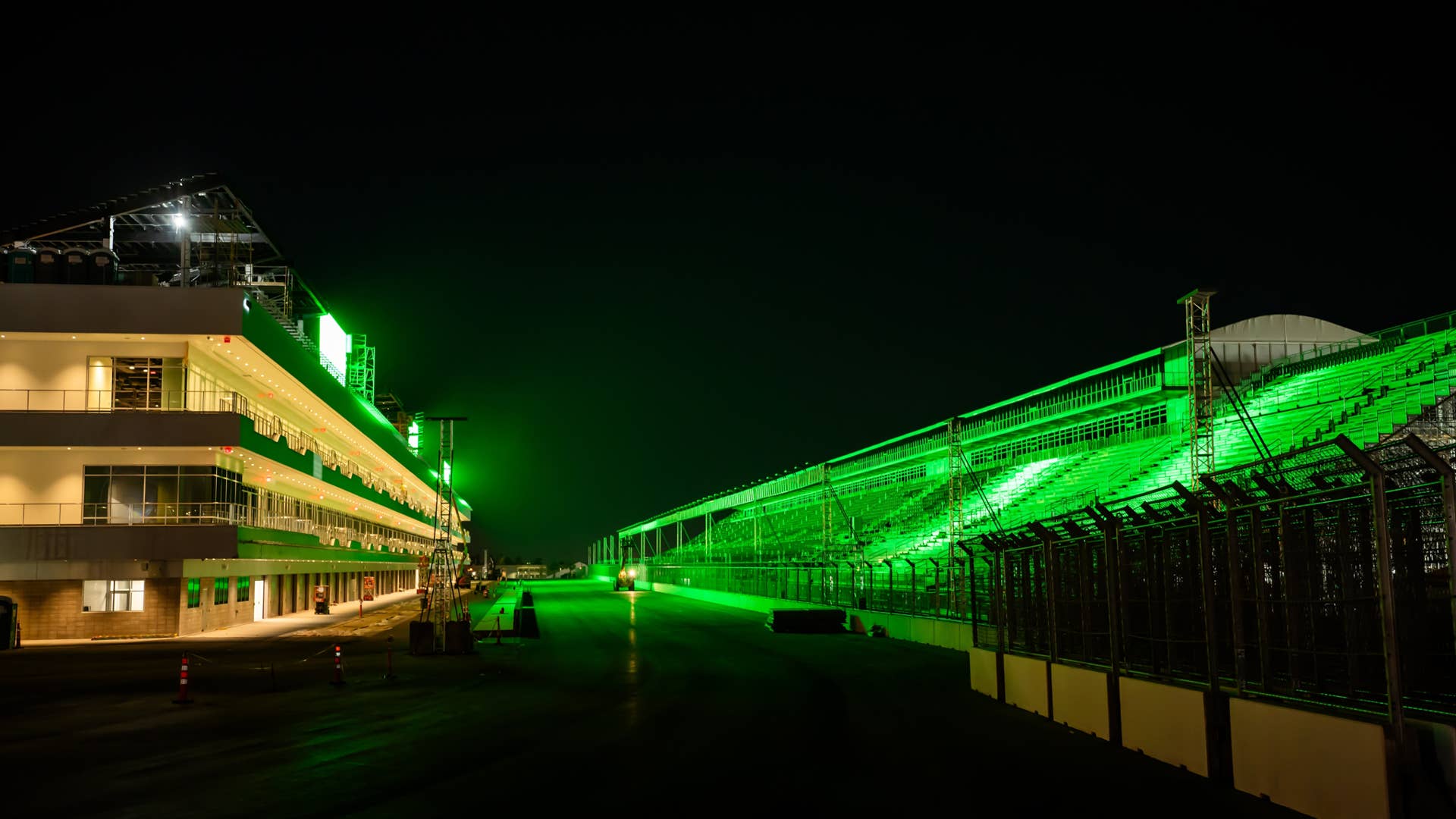 LAS VEGAS, THE USA, 17 October 2023: The stadium of Formula 1 is building for race Grand Prix at F1 what will takes on November in Las Vegas, Nevada.