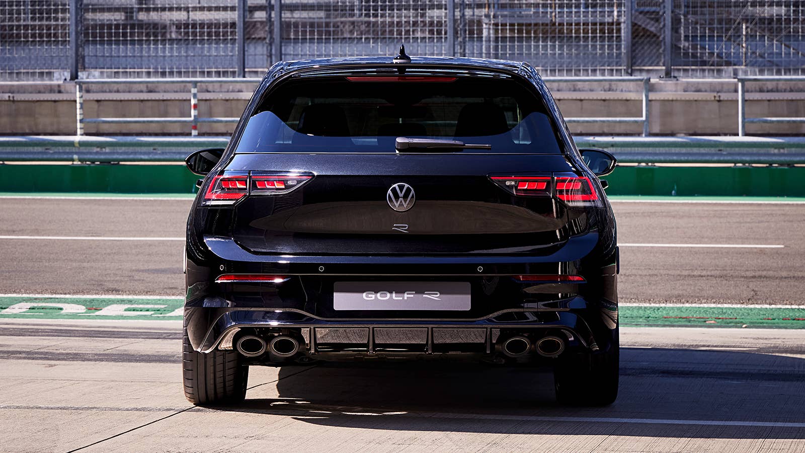 2025 VW Golf R Black Edition in black rear view