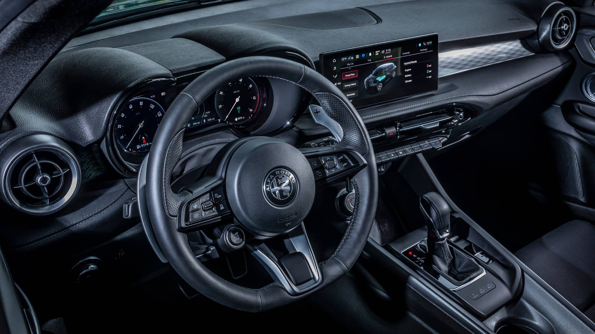 2024 Alfa Romeo Tonale interior drivers side high level view of IP