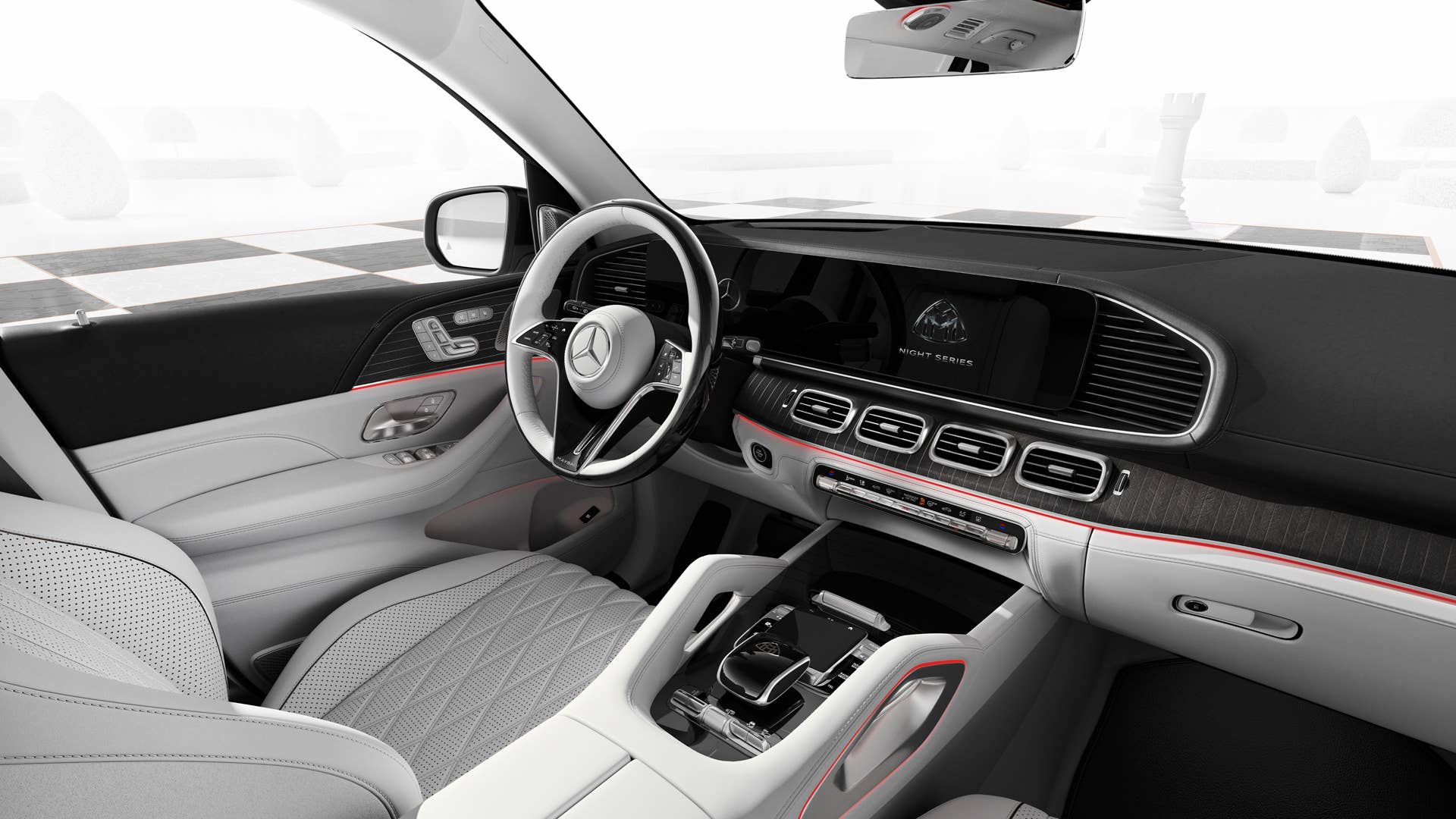 Night Series Design Paket für Mercedes-Maybach Serienmodelle. Mercedes‑Maybach GLS 600 (vorläufige Werte: Kraftstoffverbrauch kombiniert 14,1-13,8 l/100 km, CO₂-Emissionen kombiniert 320-314 g/km) // Night Series Design Package for Mercedes-Maybach series models. Mercedes‑Maybach GLS 600 (provisional figures: combined fuel consumption 14.1-13.8 l/100 km, combined CO₂ emissions 320-314 g/km)