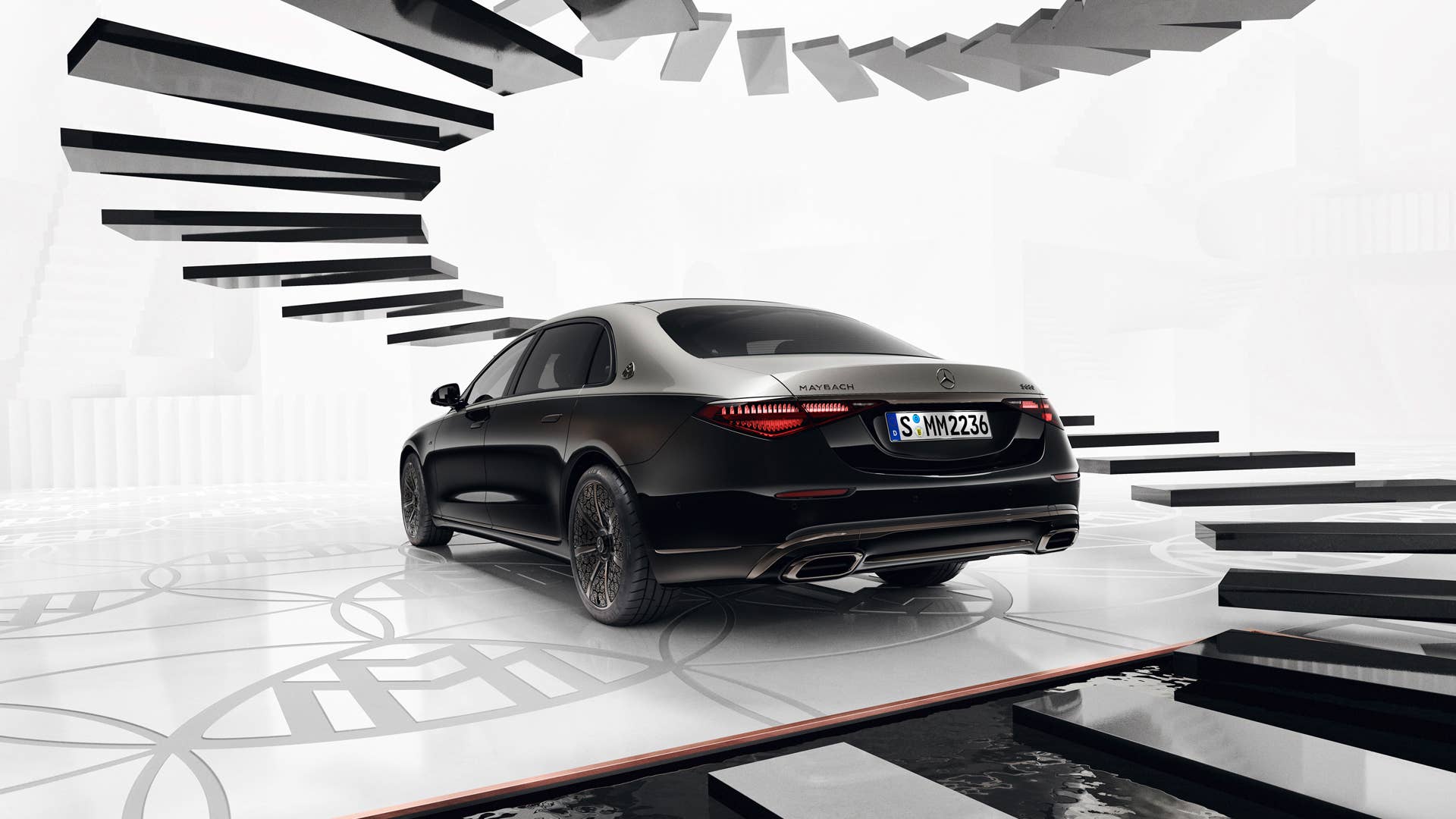 Night Series Design Paket für Mercedes-Maybach Serienmodelle. Mercedes-Maybach S 680 (Kraftstoffverbrauch kombiniert: 14,3‒13,4 l/100 km | CO₂-Emissionen kombiniert: 326‒303 g/km) // Night Series Design Package for Mercedes-Maybach series models. Mercedes-Maybach S 680 (combined fuel consumption 14.3-13.4 l/100 km, combined CO₂ emissions 326-303 g/km)