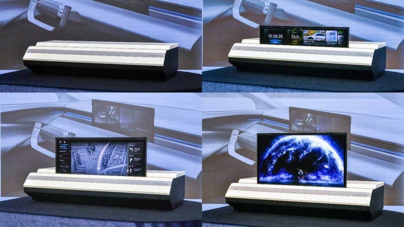 Hyundai Mobis rollable screen