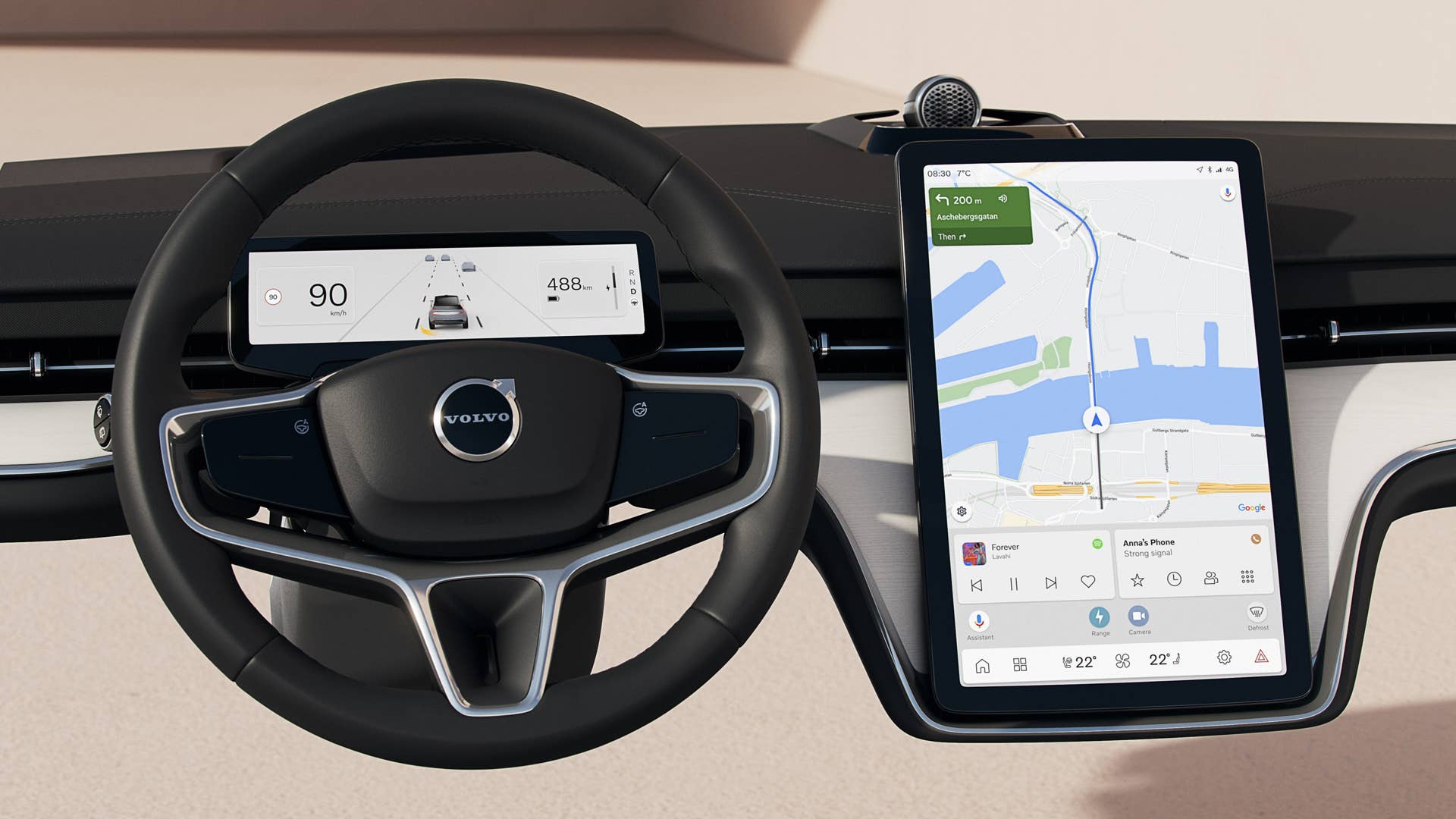 Your new Volvo EX90 gives you the info you need – when you need it