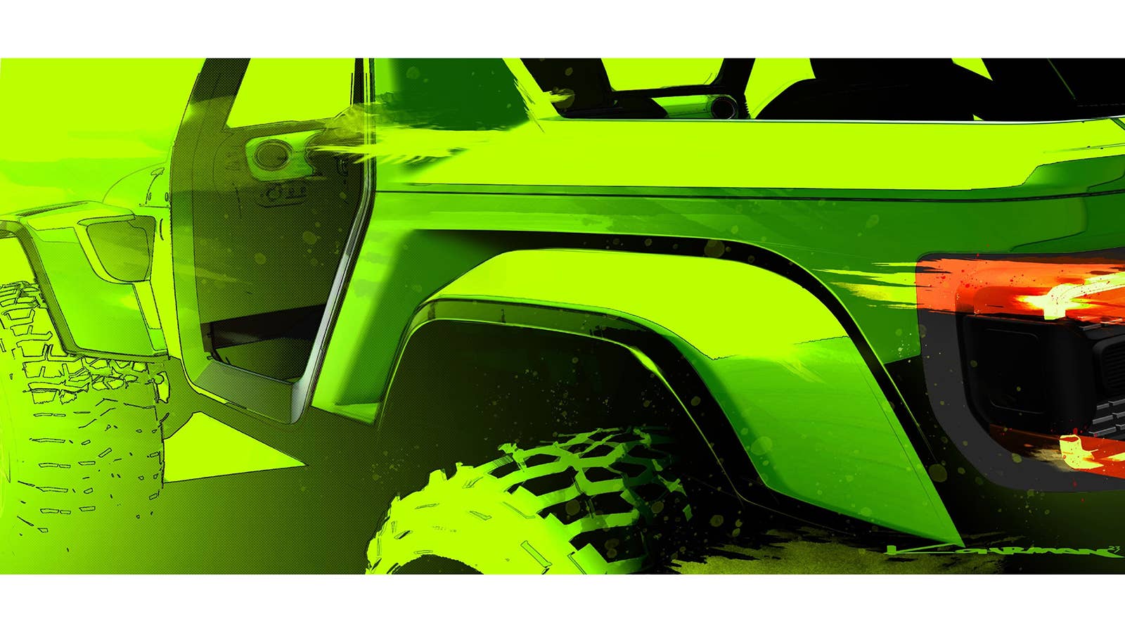 Jeep regular-cab truck concept rendering