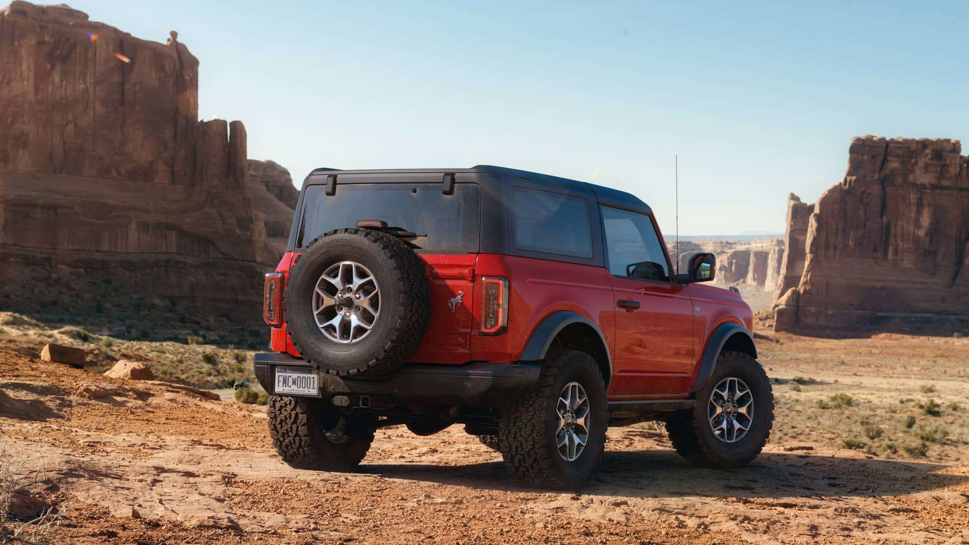 2023 Ford Bronco Badlands in Race Red.