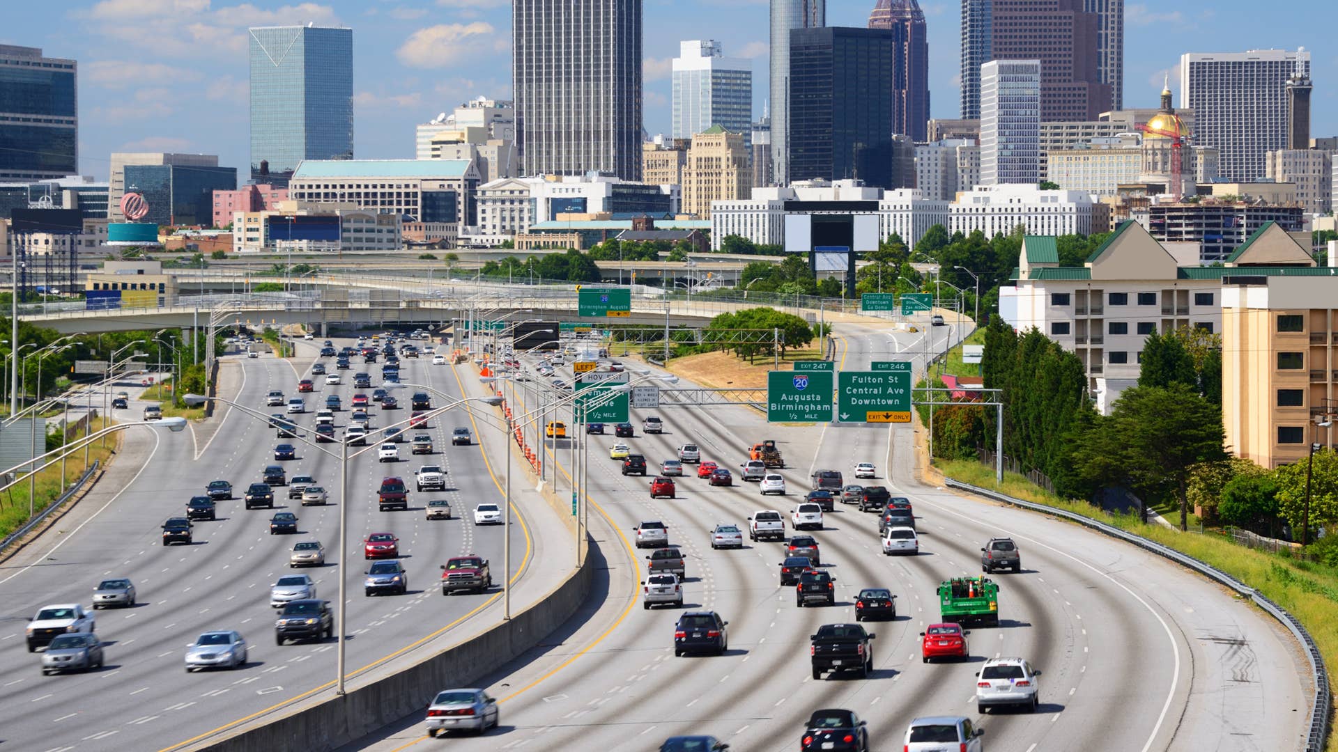 Skyline of downtown Atlanta, Georgia.