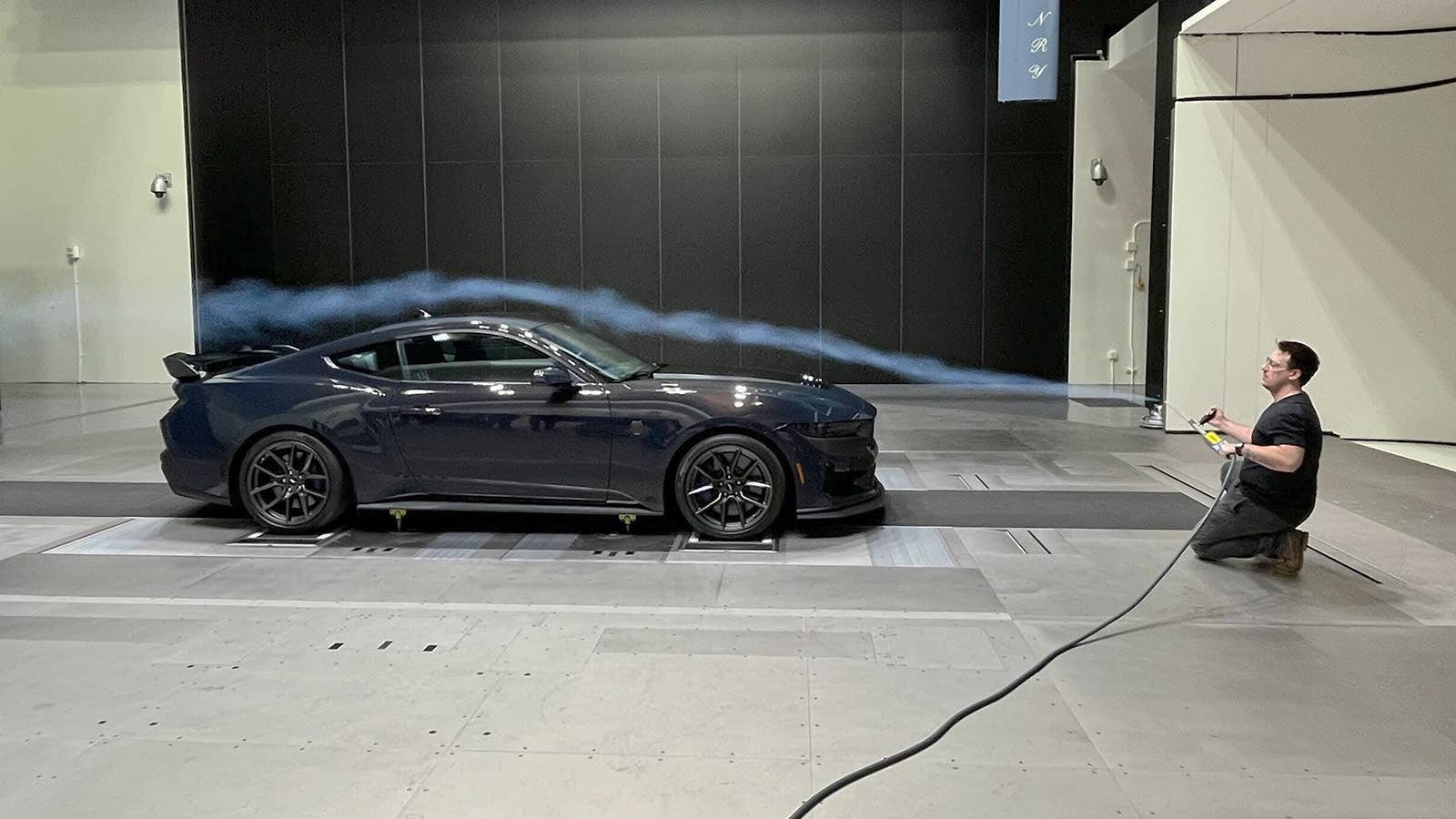 2024 Ford Mustang Dark Horse in the wind tunnel