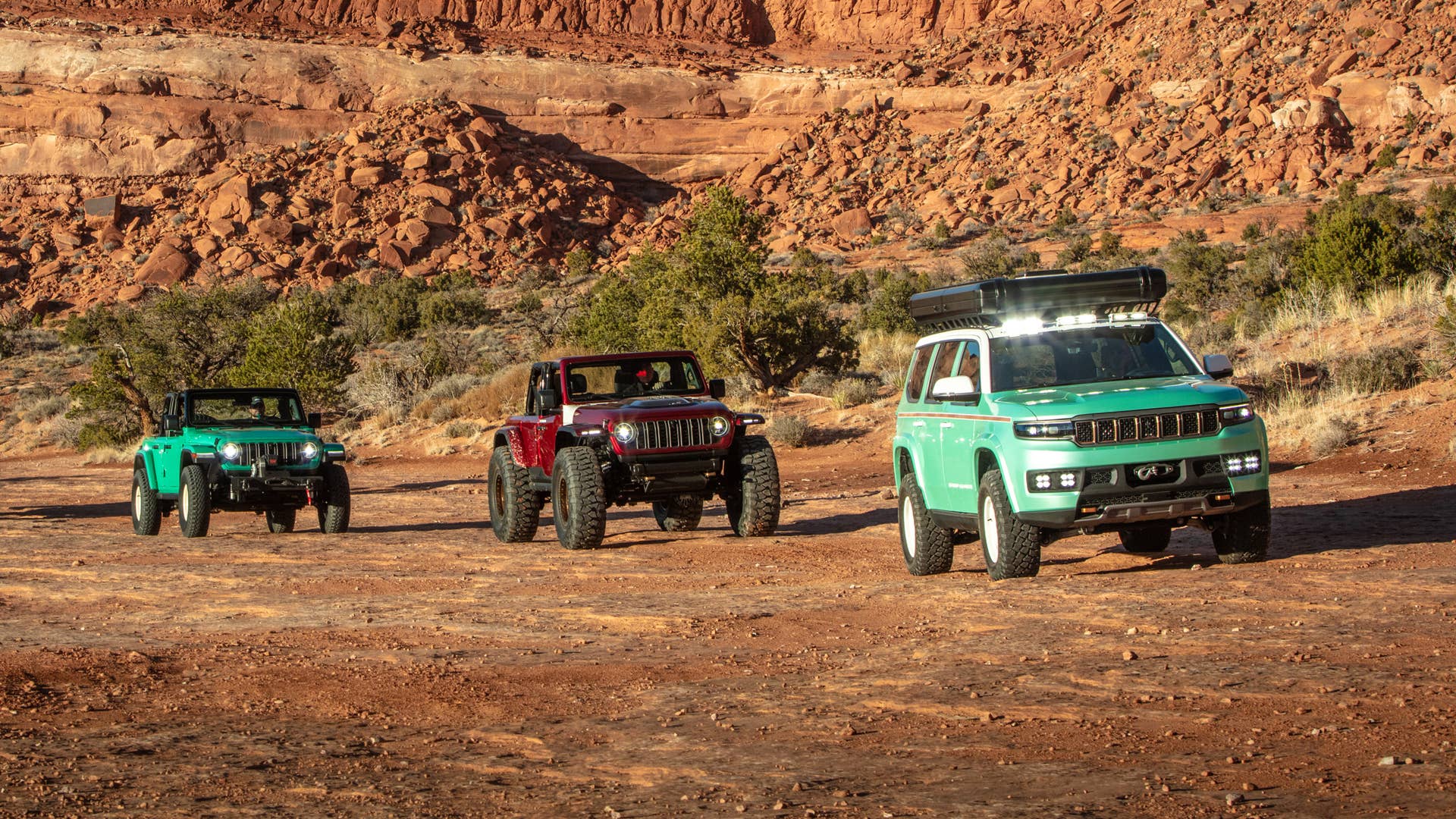 2024 Easter Jeep Safari Concepts: Jeep® Vacationeer Concept, Jeep® Low Down Concept, Jeep® Willys Dispatcher Concept, Jeep® Gladiator Rubicon High Top Concept