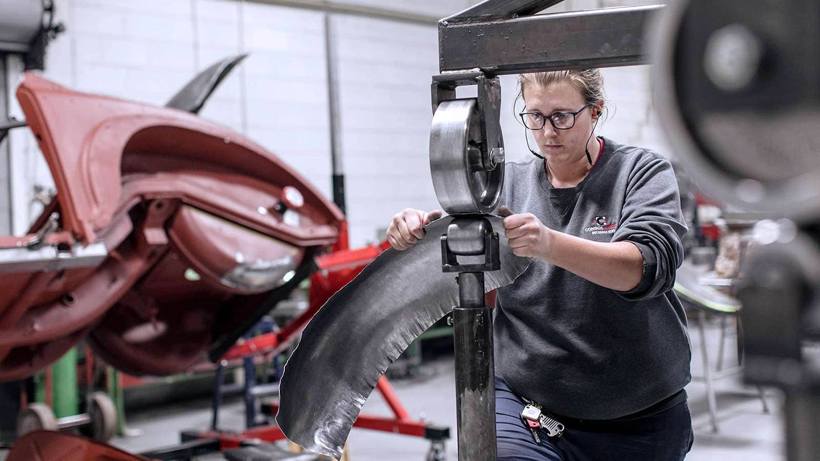 McPherson College sheet metal workshop